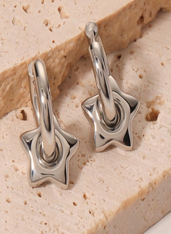 EXPHAIN Star Hoop Earrings For Women - Image 5